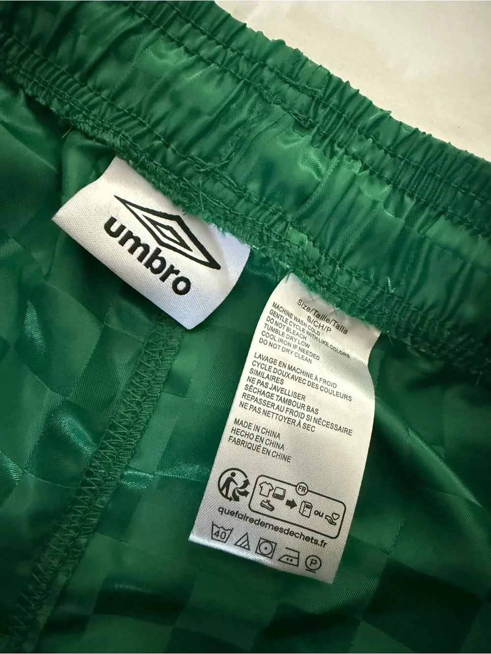 Umbro Women's Green Checkerboard Athletic Shorts
